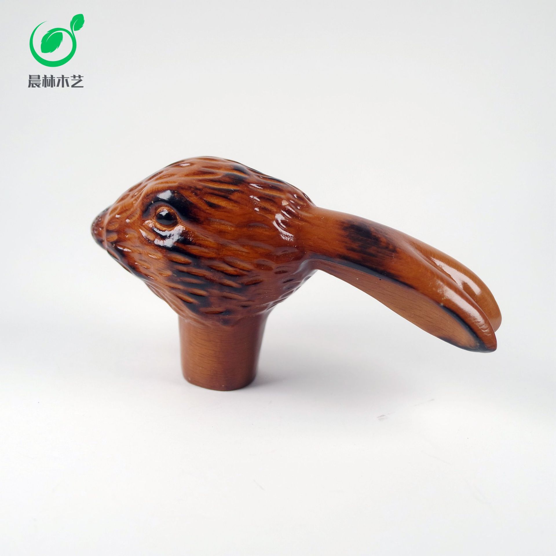 工厂批发 木质兔子伞头 兔子把手 兔子拐杖 权杖头