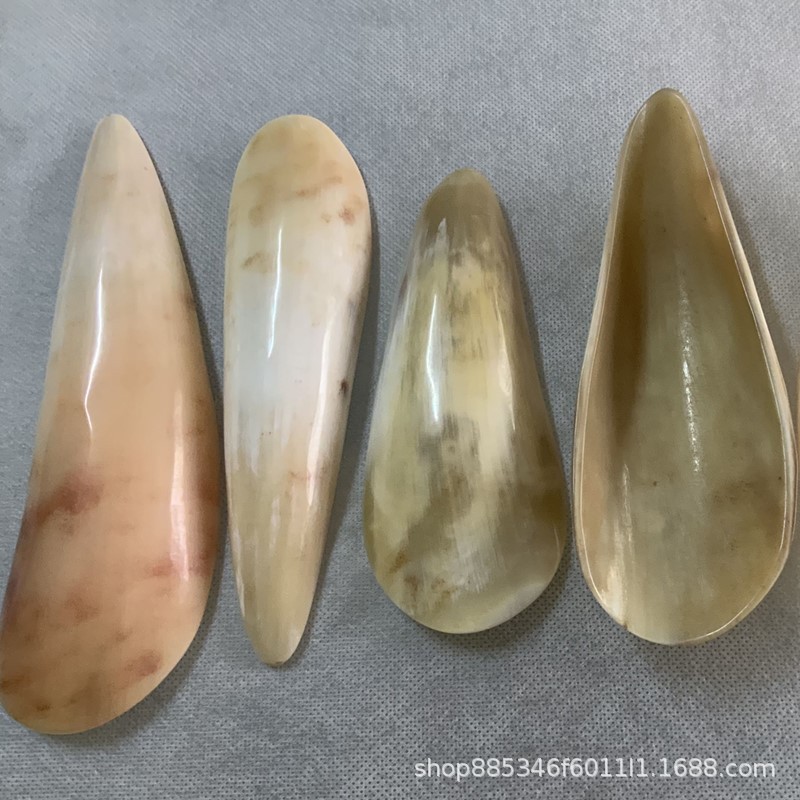 特价一手货天然非洲纯色黄牛角筒牛角片牛角精品勺