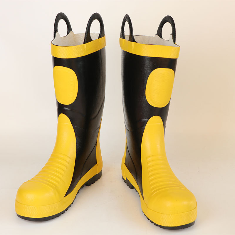 厂家直销消防战斗靴专用雨鞋防护水鞋耐高温防火抢险救援97款02式