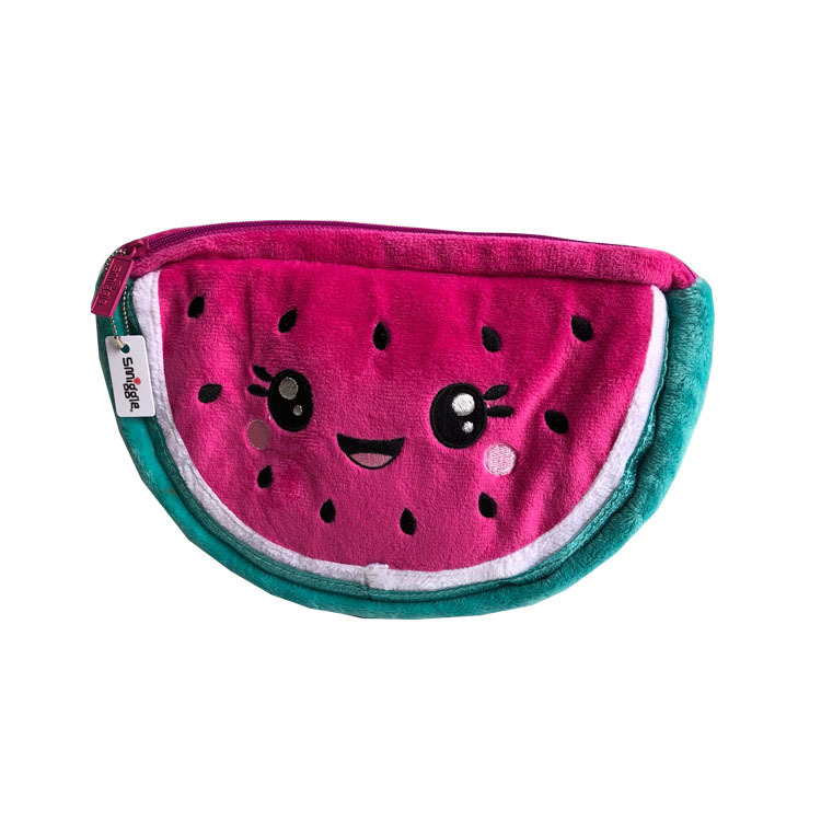源头工厂来图定 制毛绒零钱包西瓜迷你钱包水果图案散钱袋钥匙包