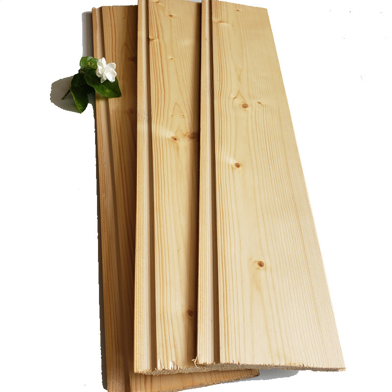 邦皓木业批发桑拿板 云杉免漆扣板 吊顶护墙面装饰实木扣板