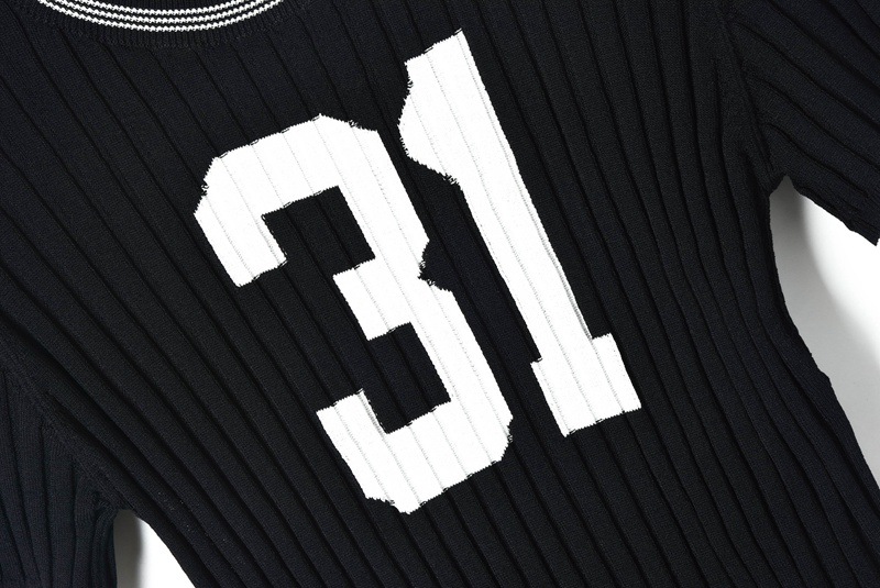 小香风夏季新款撞色数字5号31号针织衫 短半裙针织套装女q90489