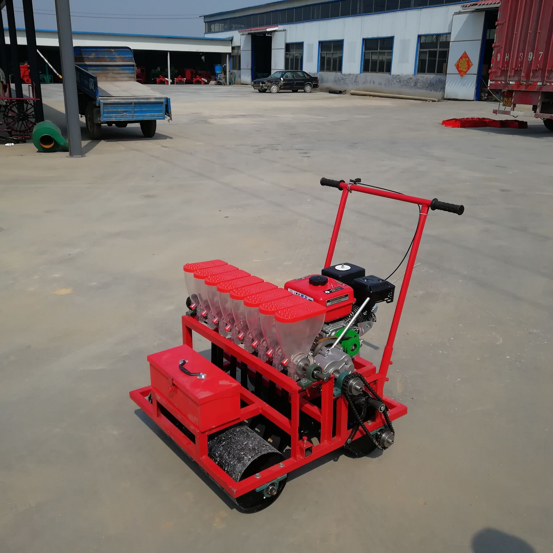 热销大豆谷子蔬菜播种机 12行免耕小麦播种机 小型人力播种机价格