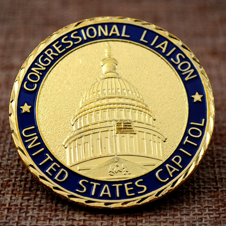 白宫五大军彩色烤漆金属纪念章军事挑战币浮雕镀金硬币