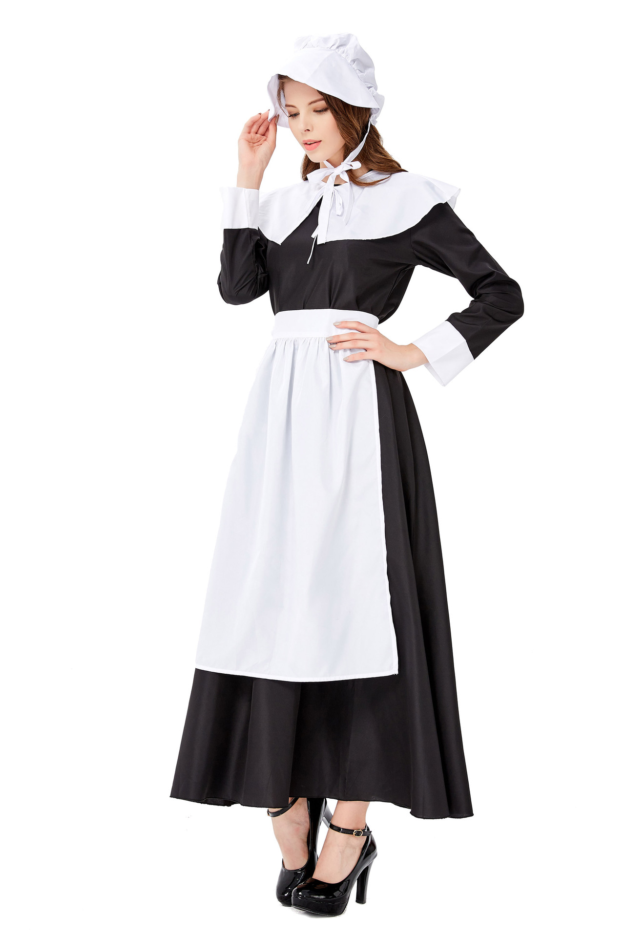 新款欧美上世纪农庄田园农场裙女仆女佣装服务员角色扮演舞台演出