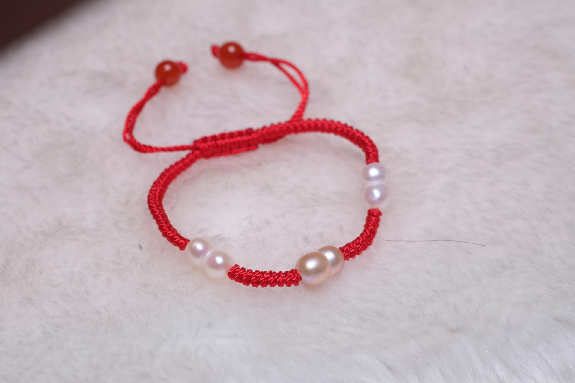 经典红绳珍珠手链