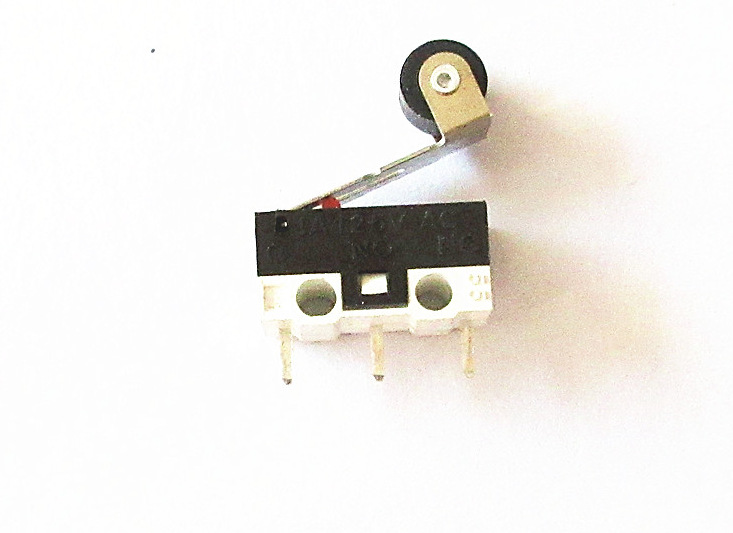 小型微动开关带柄滚轮微动1a125v微动开关按键鼠标微动