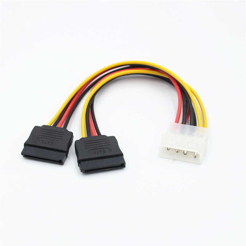 厂家直销 大4pin转sata电源线一分二 大4pin数据线 sata转ide 铜