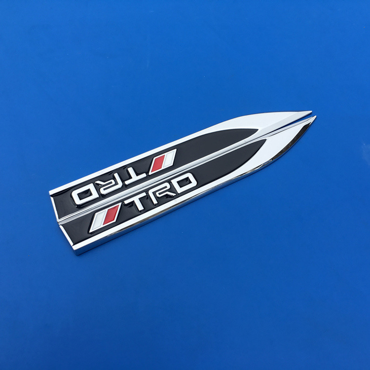 适用丰田锐志凯美瑞叶子板侧标车贴 3d立体trd车标改装刀锋金属标
