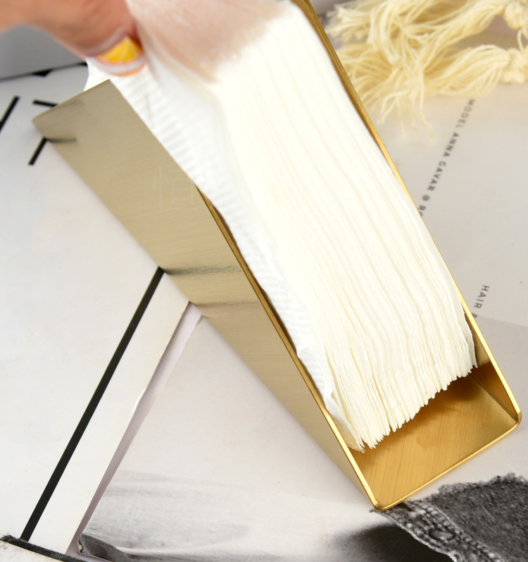 金属餐巾座三角纸巾架不锈钢纸巾架金属纸巾架吧台多功能餐巾架