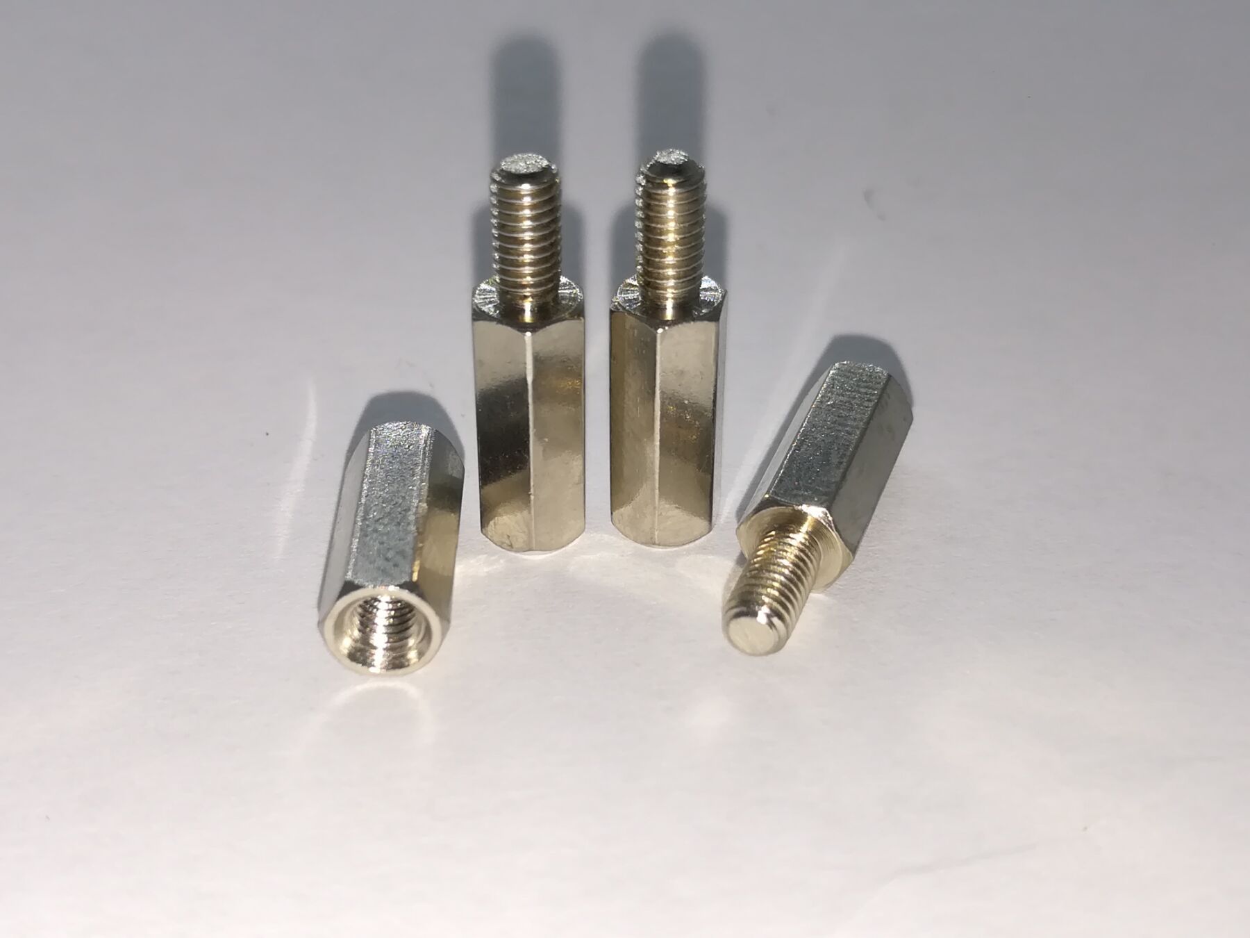 200pcs镀镍六角铜柱单头阴阳铜柱机箱支柱电路板主板螺柱隔离柱m3