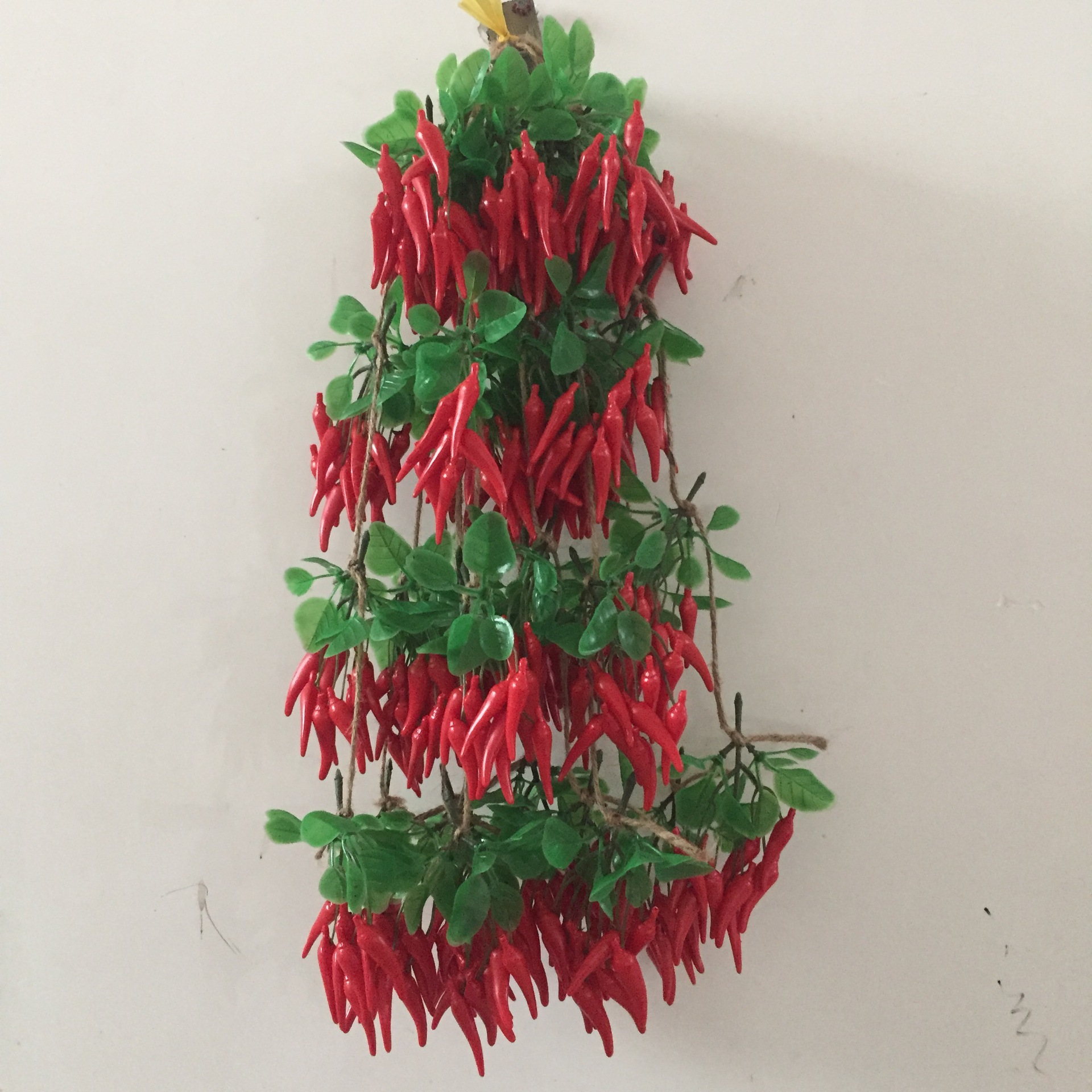 工艺品仿真塑料辣椒串12个辣椒果串防水防晒塑胶串道具拍摄农家乐