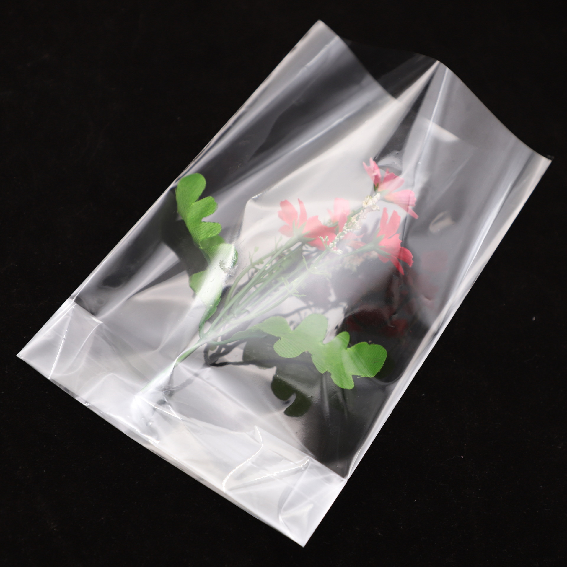 现货透明opp糖果包装方底袋/定制ogo食品级塑料平口袋厂家直发