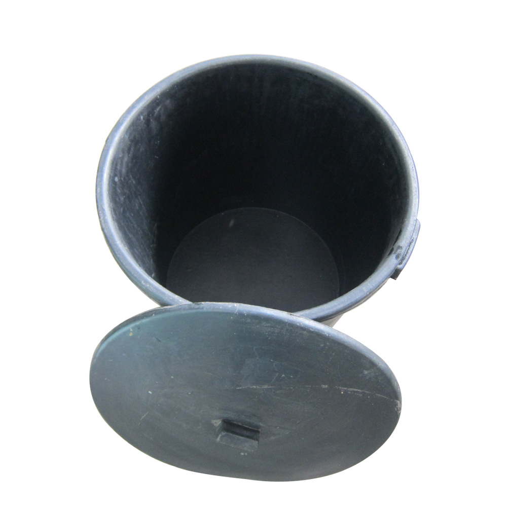 专业黑色橡胶桶带盖垃圾桶工业大型化工橡胶桶