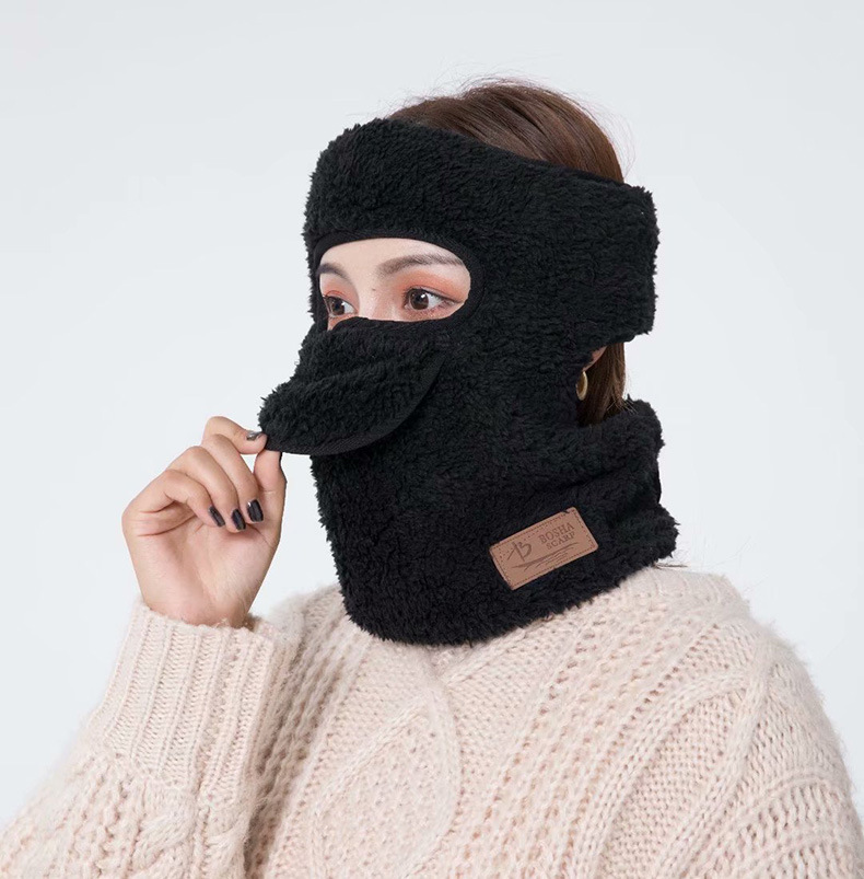 围脖口罩女冬季护耳一体骑行全包面罩亲子儿童滑雪男加厚保暖透气