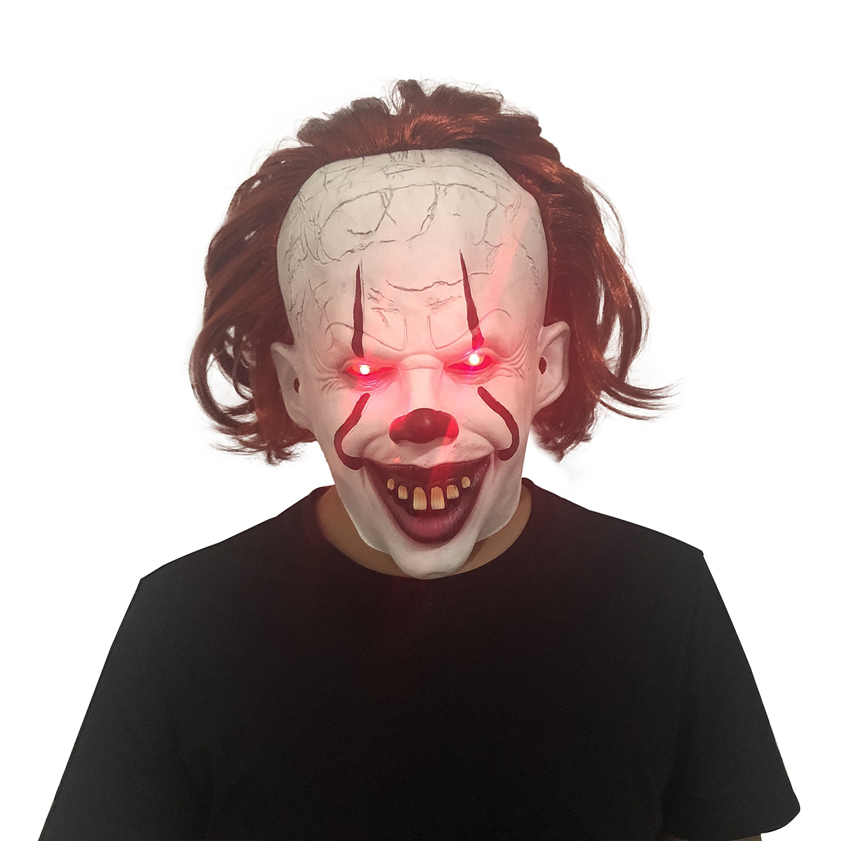 新款恐怖小丑回魂2面具头套 cosplay万圣节头套pennywise恐怖面具