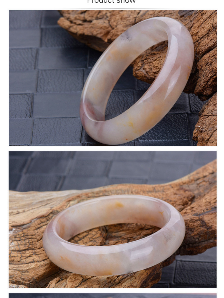 天然紫罗兰手镯金丝玉女款镯子冰种飘花多彩玉石镯子批发