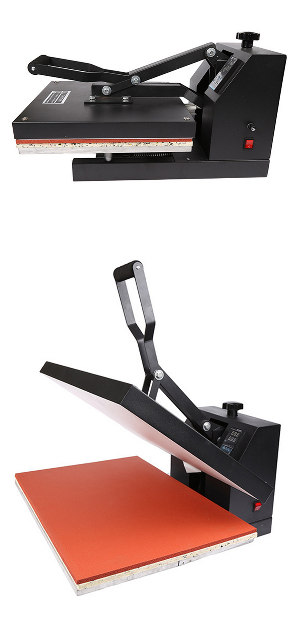 热转印平板烫画机t恤衣服耗材压烫机 (40x60cm)16x24"