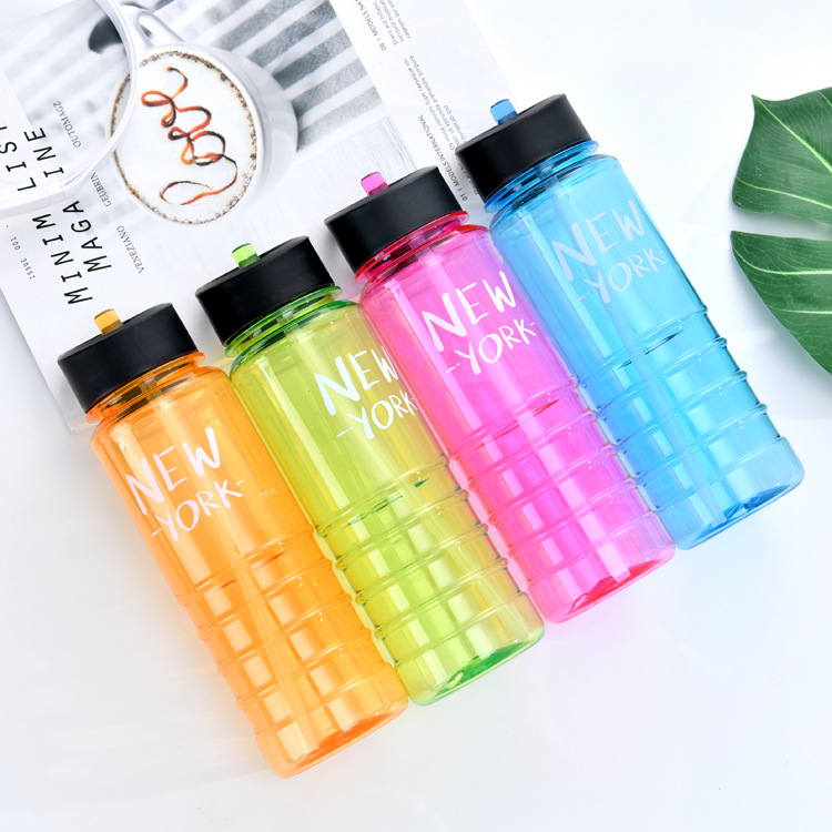 Msmk Plastic Water Bottle Non-Slip Band Straw Sports Cup Cycling Fitness Tumbler Outdoor Sports