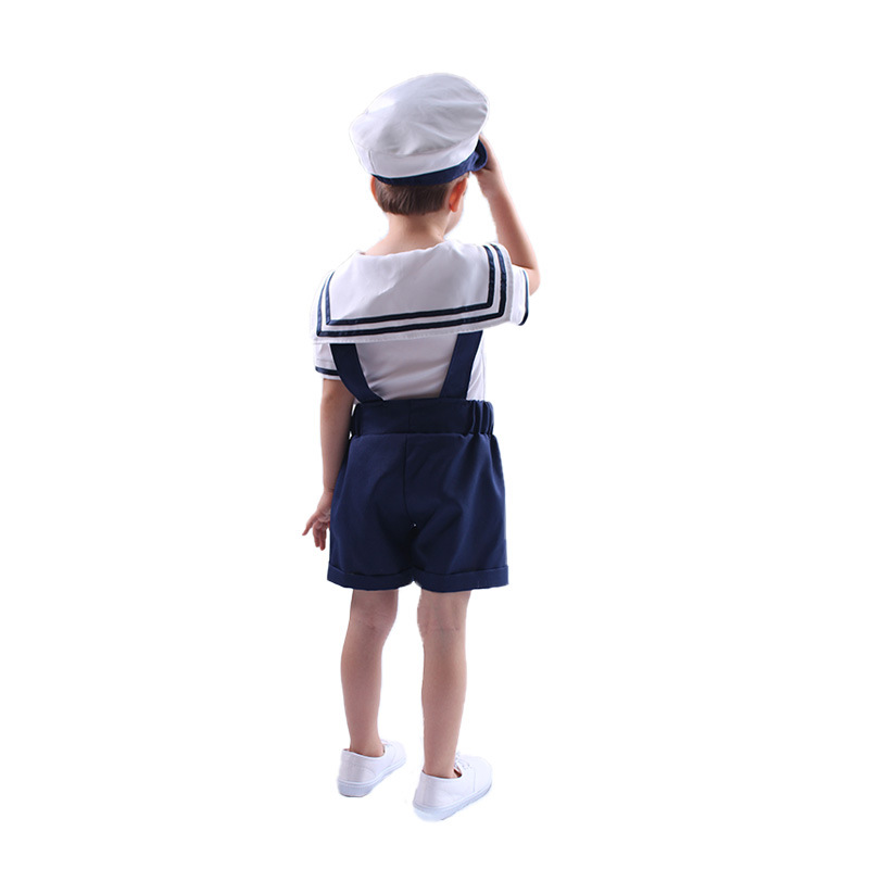 男童套装万圣儿童男水手节日派对演出服装 水手服海军表演服装