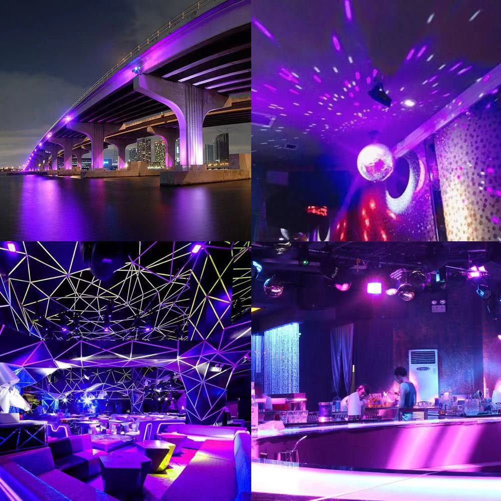 亚马逊跨境led紫光投光灯 紫外线投光灯ktv酒吧鬼屋uv荧光效果灯