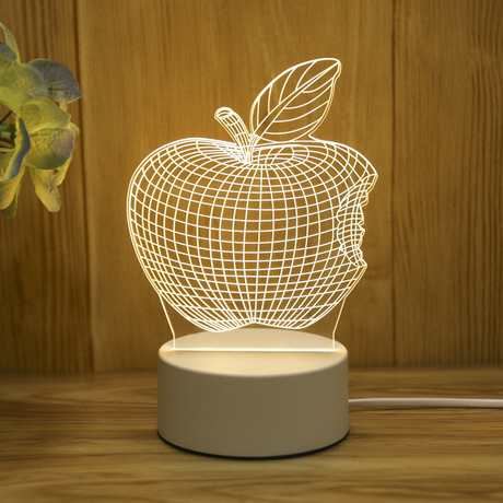 新款开关3d小夜灯智能家居炫彩小夜灯卧室床头创意电子小夜灯