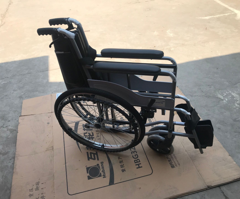 上海互邦轮椅hbg16b带坐便轮椅带手闸不含餐桌互邦坐便轮椅