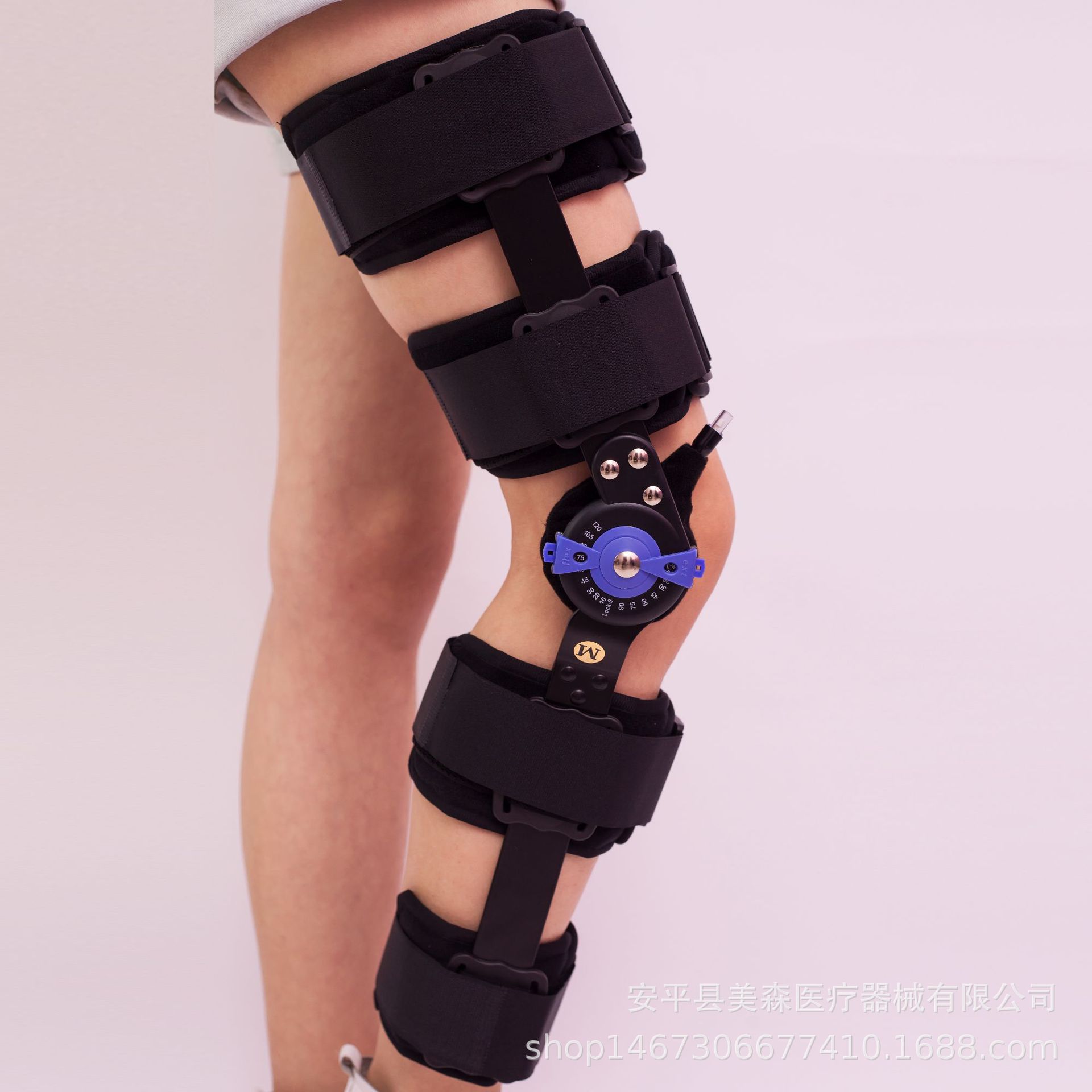 新款膝关节固定支具可调下肢康复器 膝盖半月板康复气囊肩带