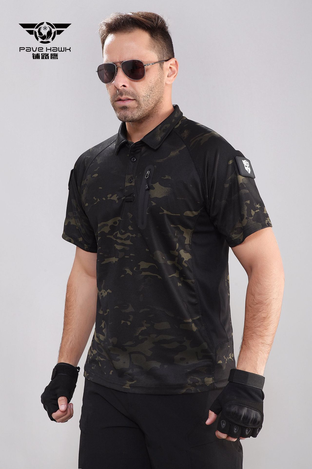 铺路鹰战术迷彩t恤冰岩快t恤战术短袖ply-25