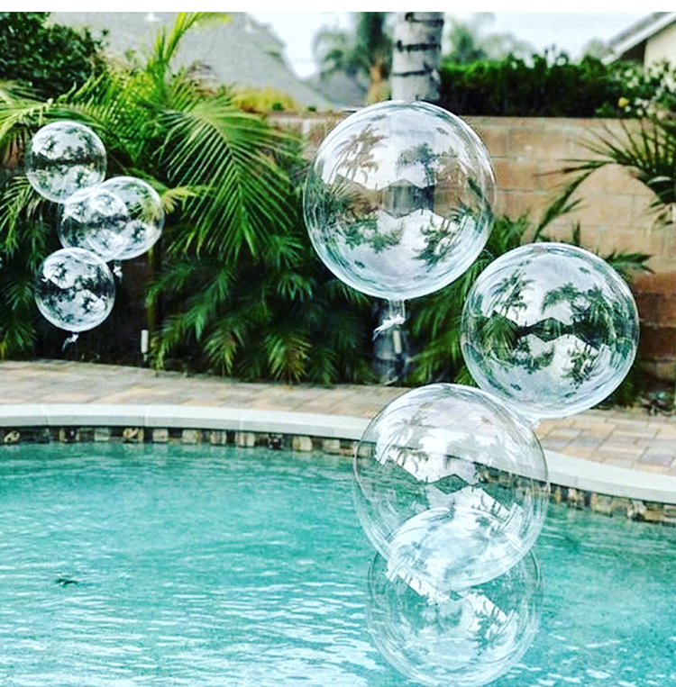 波波球球皮 12寸18寸36寸透明波波球 生日派对结婚装饰飘空气球