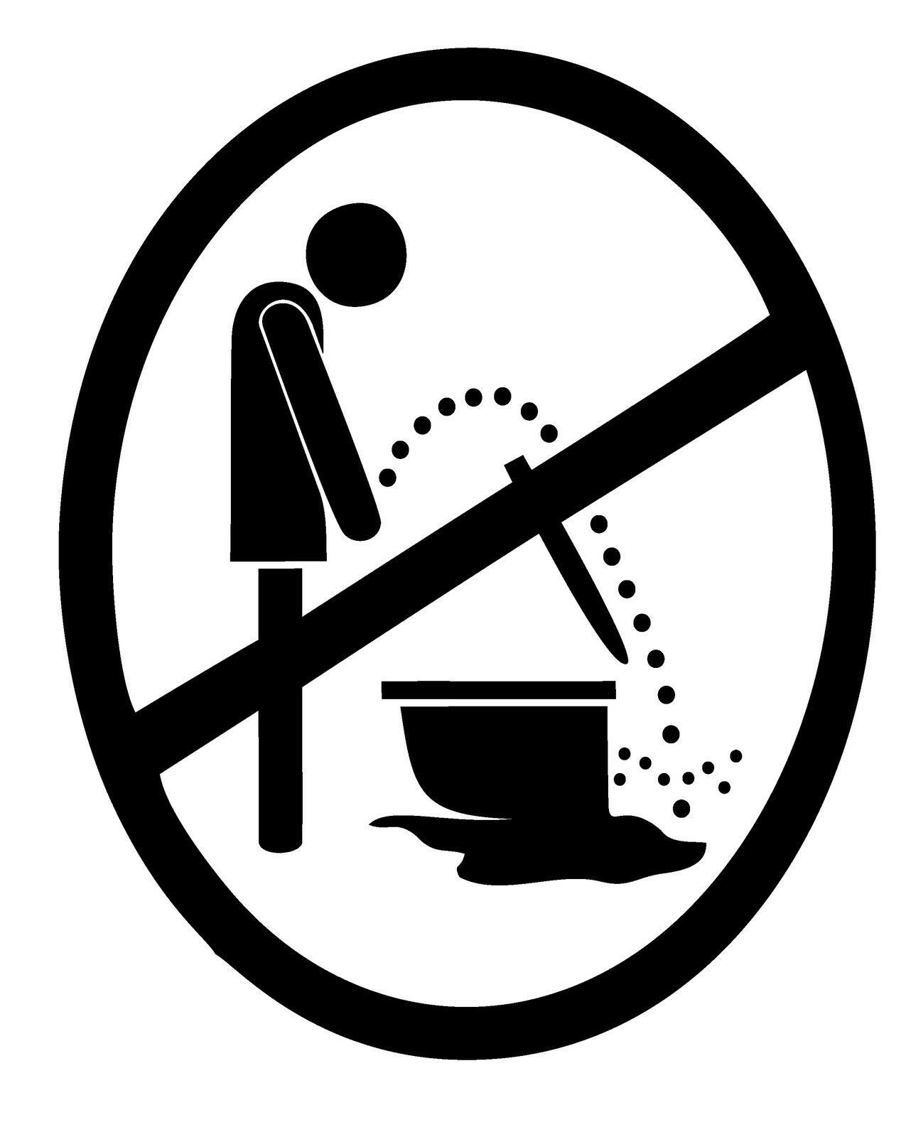 "禁止标志"家用马桶装饰贴纸toilet decal