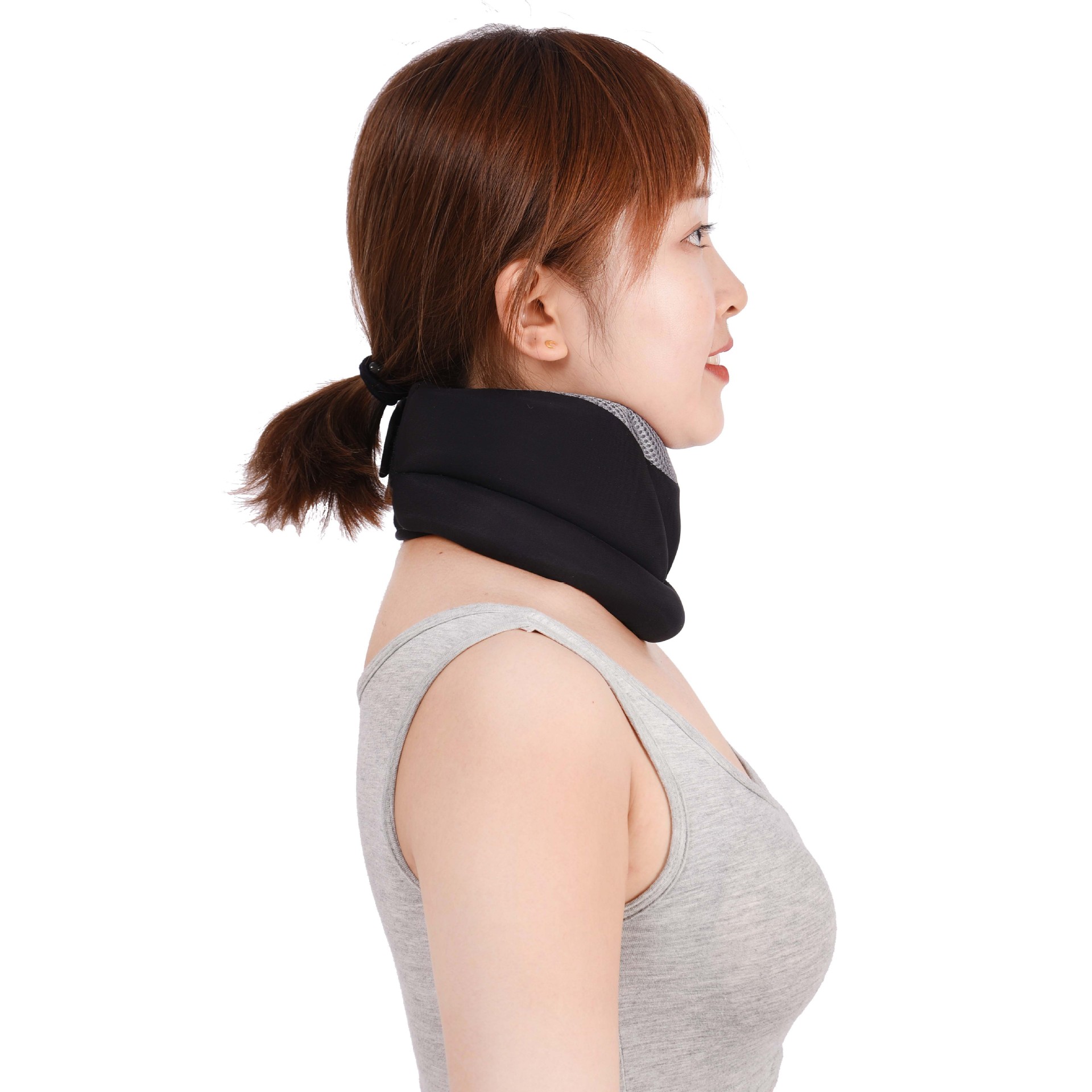 颈椎牵引器护颈带家用颈部保护套夏季颈托 托玛琳磁石自发热护颈