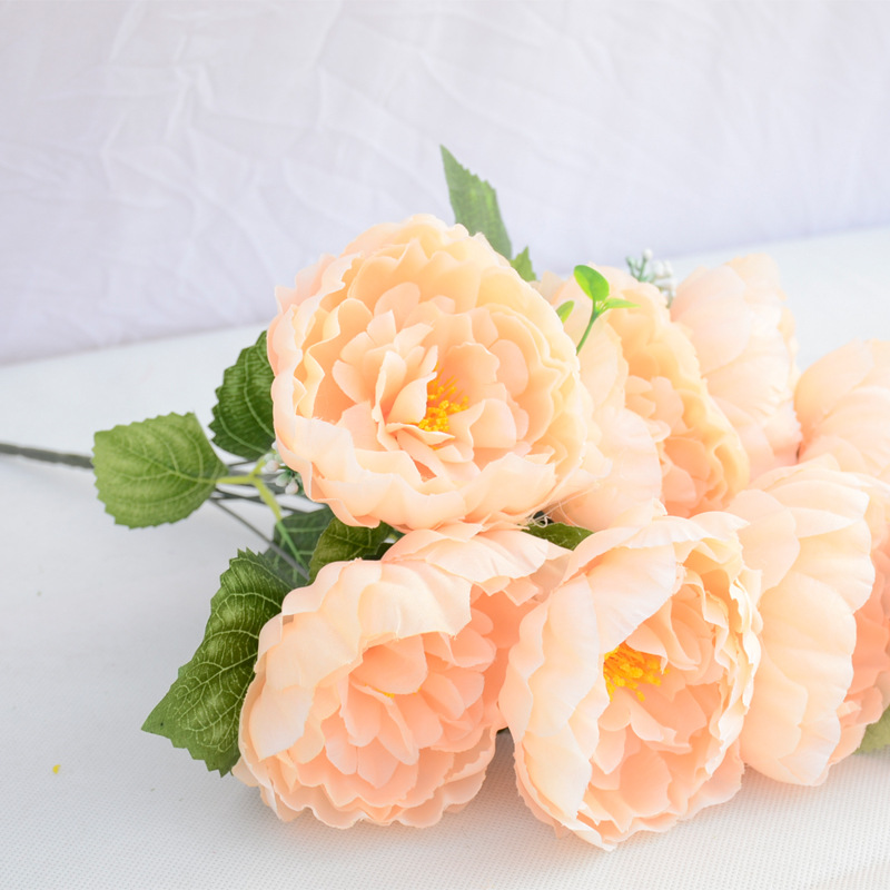 香槟色系仿真花材 婚庆礼堂吊顶软装饰酒店橱窗美陈摄影道具 绢花