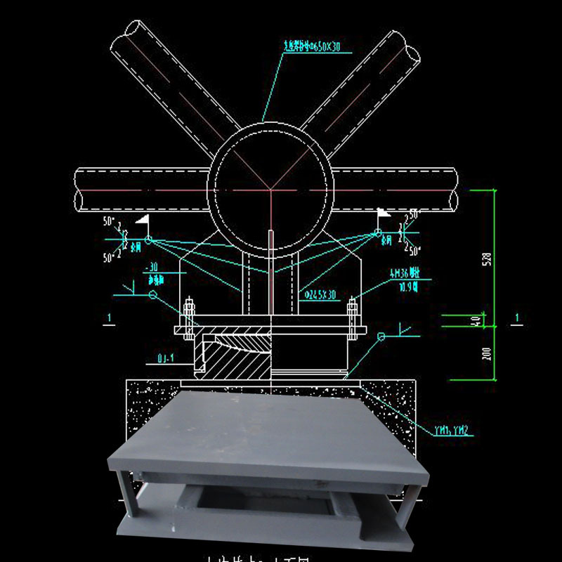 万宝定做gqz型抗震球形绞支座 钢连廊网架双向滑动减震支座直销
