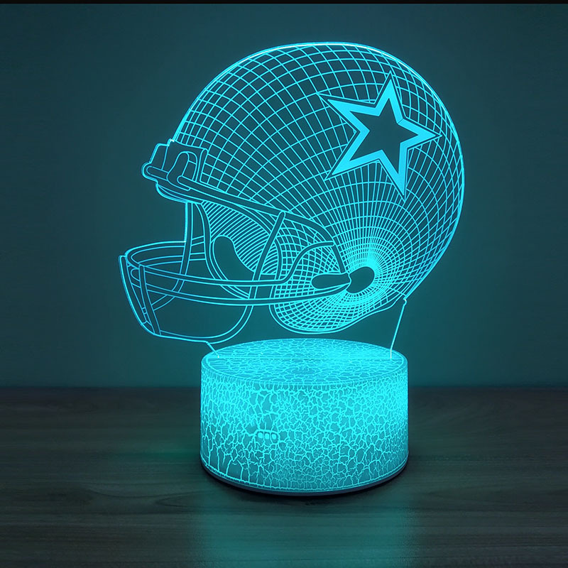 工厂批发亚克力立体小夜灯 七彩发光灯牌 节日装扮灯台 创意礼品