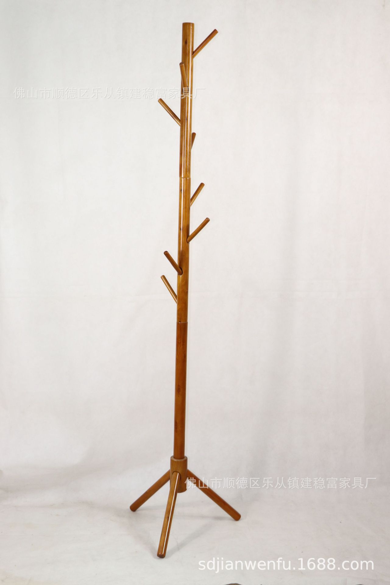 实木挂衣架 创意衣帽架 落地北欧简约衣服架 卧室置物架蜡木衣架