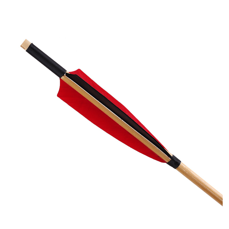 弓箭箭支8mm真羽木箭传统美式猎弓反曲射箭通用5英寸箭羽厂家直销