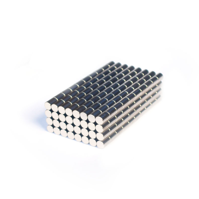 n52稀土永磁 圆柱形磁铁d6x8mm镀镍吸铁石 出口环保强力磁钢6*8mm