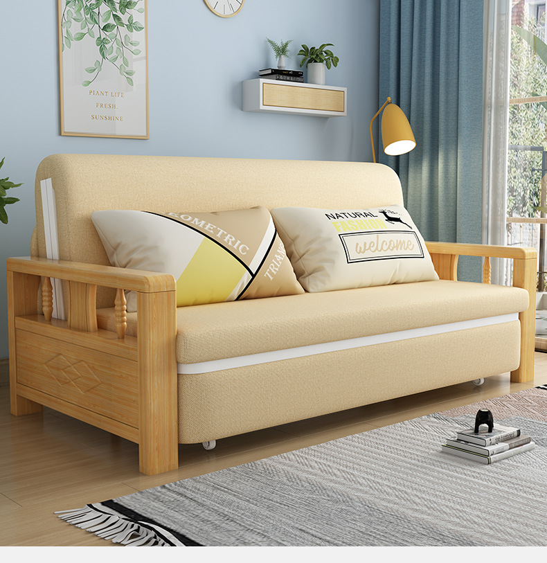 多功能实木沙发床 两用