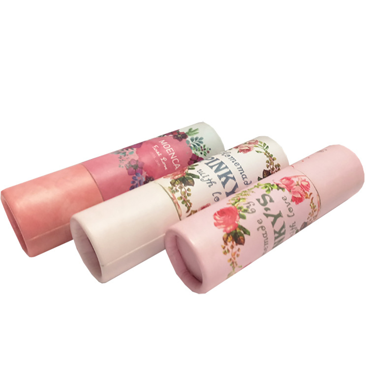 厂家卡通纸筒包装批发 唇膏口红纸罐定做 便携密封彩妆圆筒纸罐