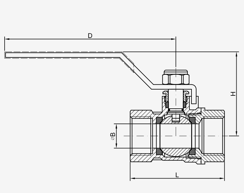255黄铜球阀 dn15-dn50双内丝球阀 铜阀门 加厚铜球阀 量大从优