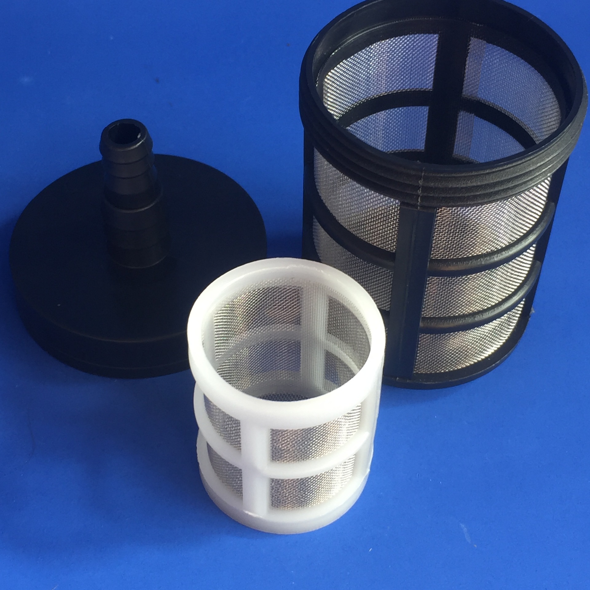 农用喷雾器配件隔膜泵过滤网吸水滤网双层大号黑色滤网内嵌螺丝