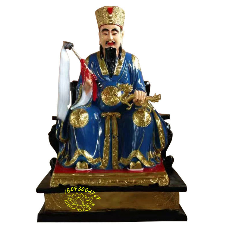 纯阳祖师吕洞宾贴金神像坐像 树脂雕塑八仙 剑仙吕祖师雕像零售