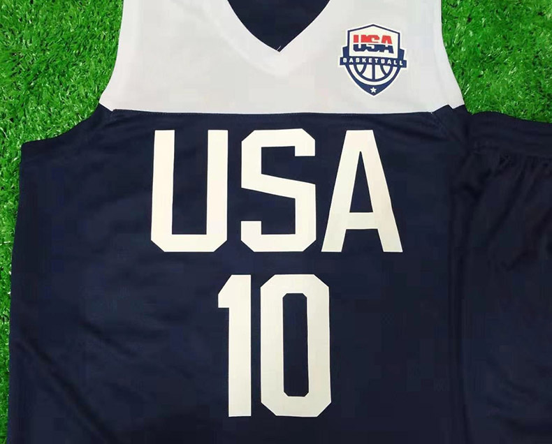 批发男篮世界杯美国队球衣usa库兹马福克斯沃克篮球服套装定制