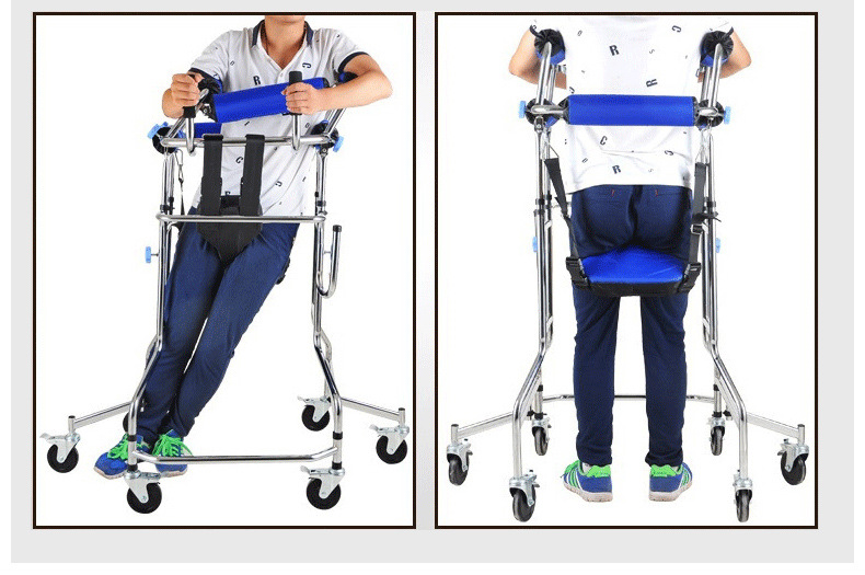 老人助行器中风偏瘫康复器材成人学步车多功能下肢训练行走站立架