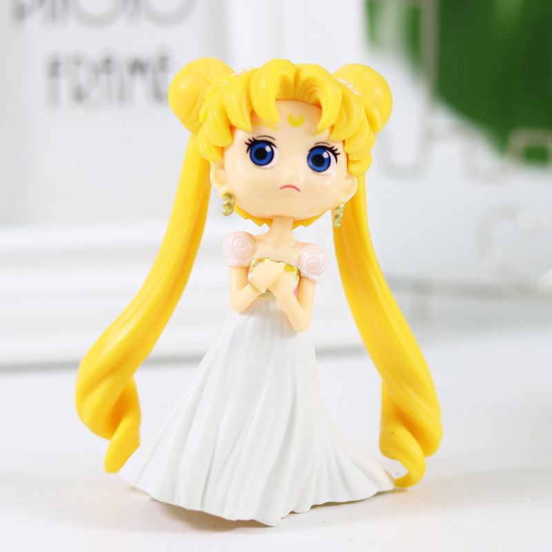 美少女烘焙装饰摆件小号单只蝴蝶结黑肩水冰月美少女蛋糕摆件公仔