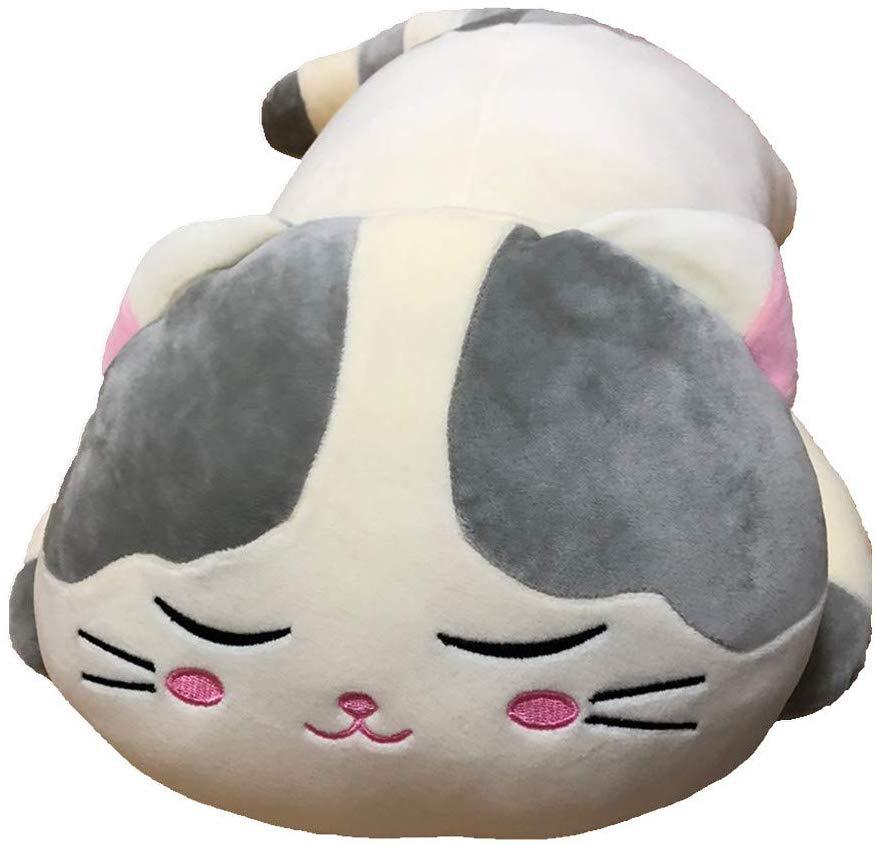 高端精致 软猫动物枕头 可爱大抱枕 填充小猫抱枕 婴儿睡枕小猫