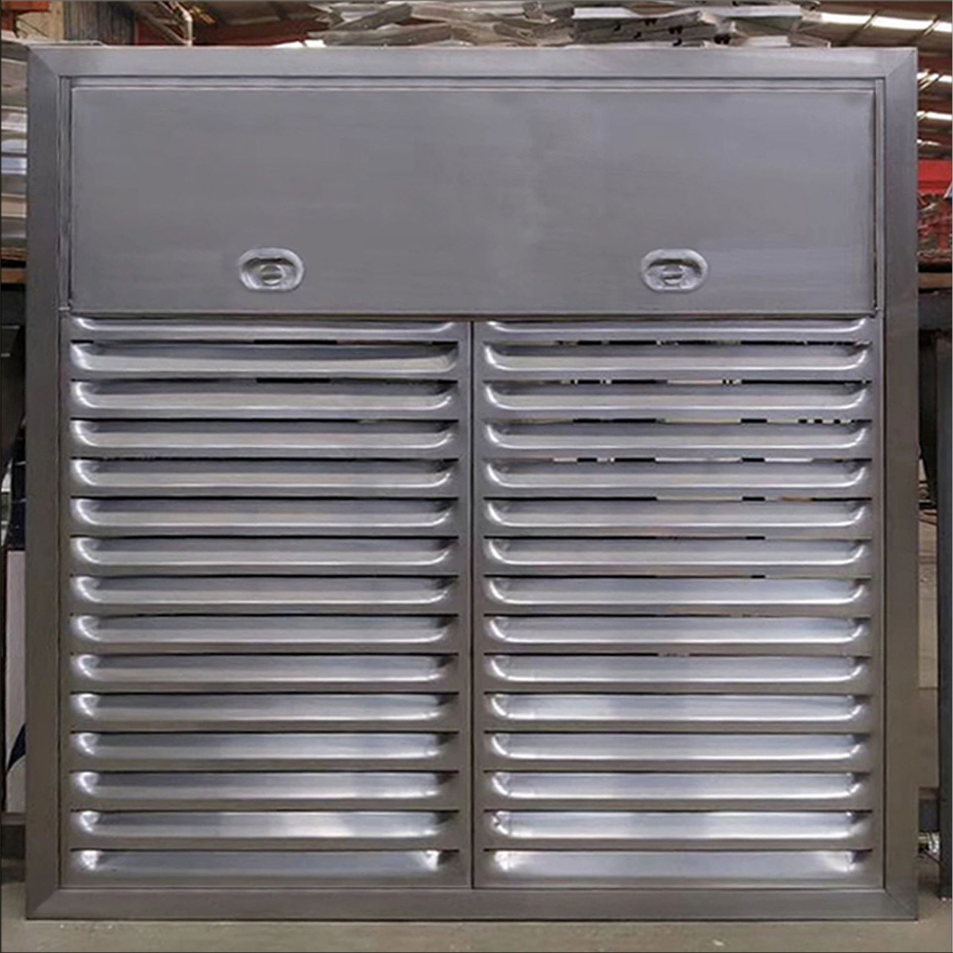 定制 电梯前室多叶送风口 不锈钢正压送风口 不锈钢防火百叶风口