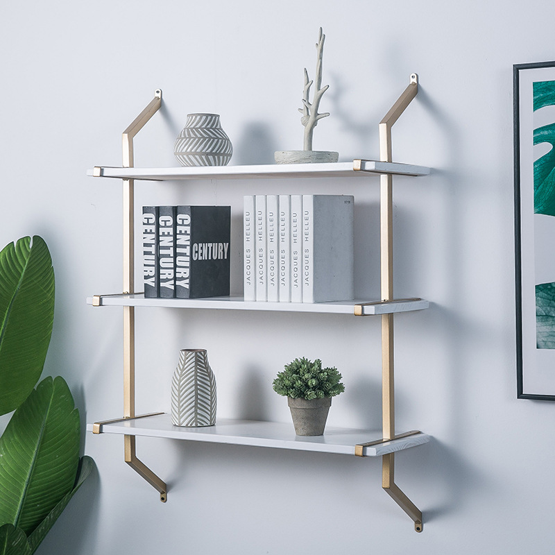 墙上置物架壁挂书架墙面装饰挂墙多层储物架北欧铁艺现代简约搁板