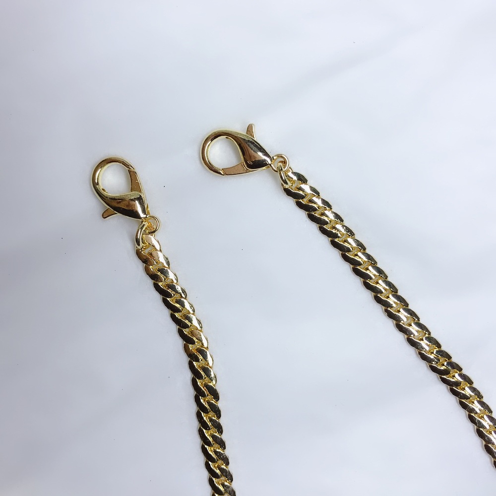 高质量铜链扁骨链条1米长配龙虾扣晚宴女包单肩斜背链条配件金银